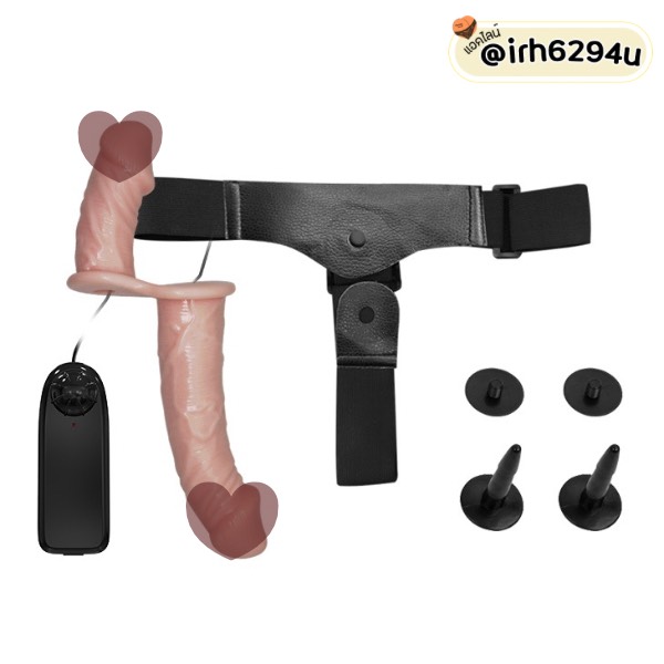 adjustable strap on harness double dildo