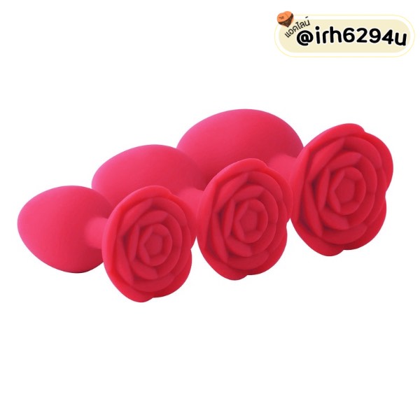 luxury rose design anal plug set