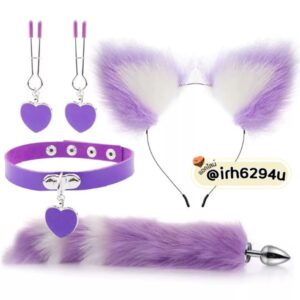 sexy pink choker collar with heart pendant