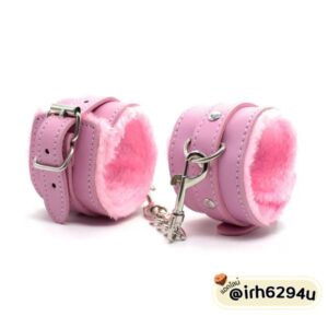 soft pink fur lined handcuffs for couples