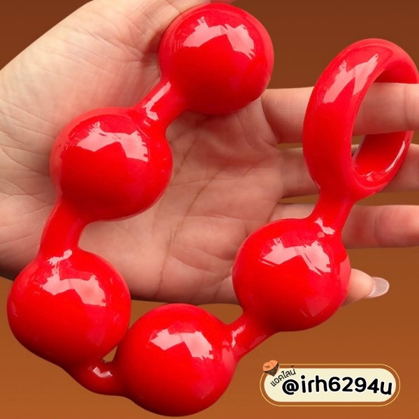 Ruby Beads Anal Plug – ลูกปัดซิลิโคนกระตุ้นอนัลดีไซน์ 5 เม็ด - Image 3