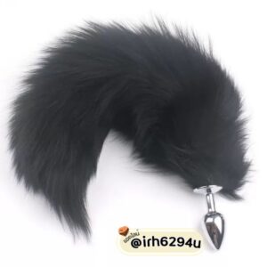 Fluffy Fox Tail Butt Plug – ปลั๊กหางจิ้งจอกขนฟูสุดเซ็กซี่ (หัวสแตนเลส)