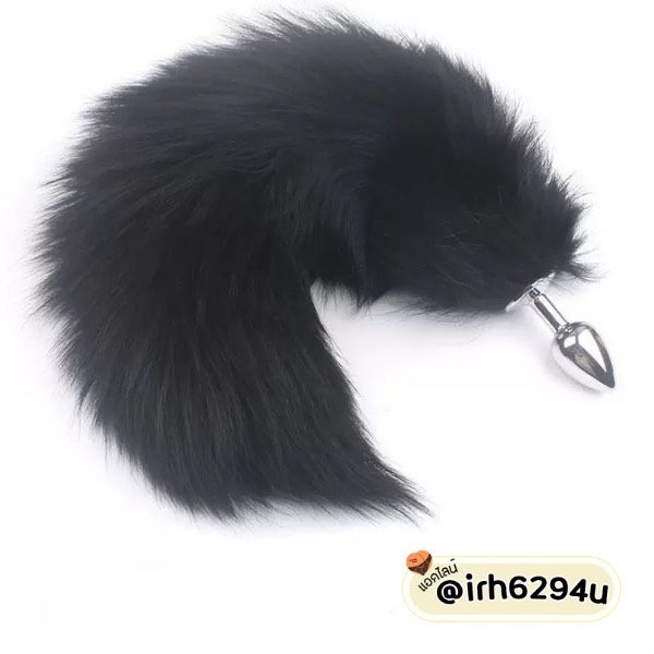 Fluffy Fox Tail Butt Plug – ปลั๊กหางจิ้งจอกขนฟูสุดเซ็กซี่ (หัวสแตนเลส) - Image 3
